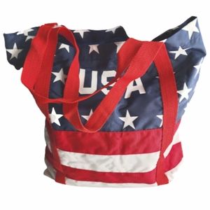 Red, White and Blue USA Tote Bag